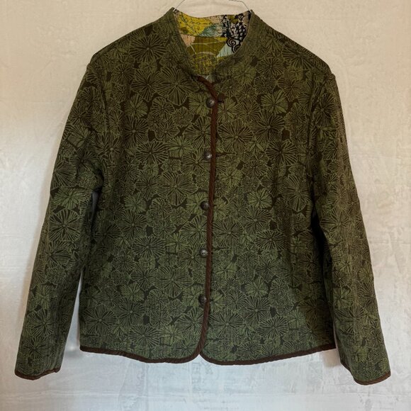 Multiples Women's Reversible Size 1X Open Front Light Weight Mid Length Jacket - Picture 12 of 16